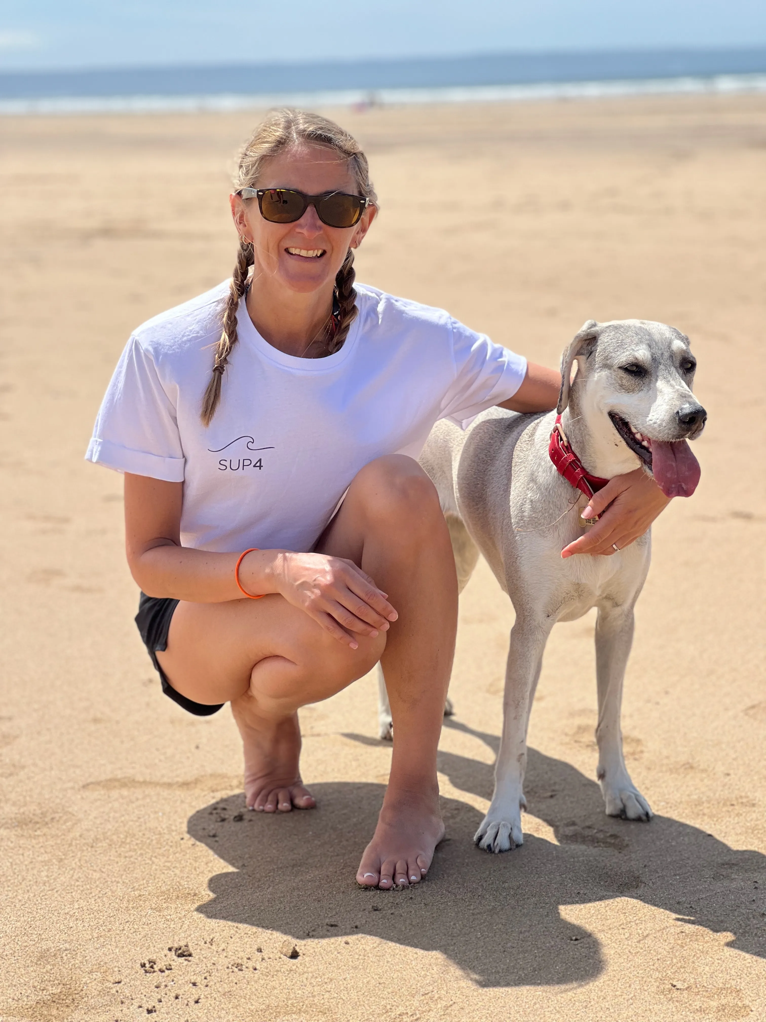Caroline Gyles on the beach